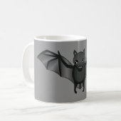 Mug Illustration De Chat Cartoon Cute Sur Grey (Devant gauche)