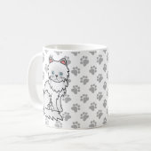 Mug Illustration de chat de dessin animé mignon persan (Devant gauche)
