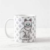 Mug Illustration de chat de dessin animé mignon persan (Gauche)