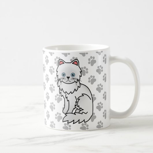 Mug Illustration de chat de dessin animé mignon persan (Droite)