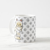 Mug Illustration de chat de dessin animé mignon persan (Devant gauche)