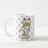 Mug Illustration de chat de dessin animé mignon persan (Gauche)