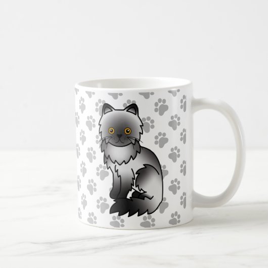 Mug Illustration de chat de dessin animé mignon persan (Droite)