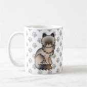Mug Illustration de chat de dessin animé mignon persan (Gauche)