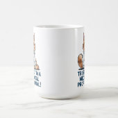 Mug Illustration de chat drôle et mignonne avec un jeu (Centre)