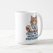 Mug Illustration de chat drôle et mignonne avec un jeu (Devant droit)