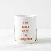 Mug Illustration de chat ironique avec nom Drôle Cat C (Centre)