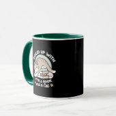 Mug Illustration de chat Lover - Curled Up & Cosy (Devant gauche)