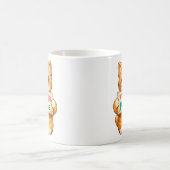 Mug Illustration de chat mignon avec des vibrations po (Centre)