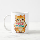 Mug Illustration de chat mignon avec des vibrations po (Gauche)