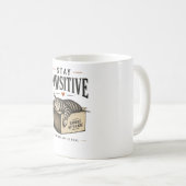 Mug Illustration de chat mignon restez positif (Devant droit)
