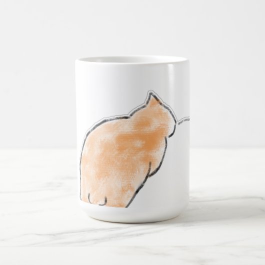 Mug Illustration de chat mignonne à l'aquarelle (Centre)