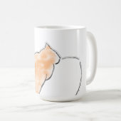 Mug Illustration de chat mignonne à l'aquarelle (Devant droit)