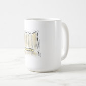 Mug Illustration de chat mignonne à l'aquarelle (Devant droit)