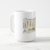 Mug Illustration de chat mignonne à l'aquarelle (Devant gauche)
