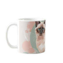 Illustration de chat Pastel élégant avec broche à