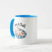 Mug Illustration de chat Paws & Chill Cartoon (Devant gauche)