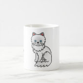 Mug Illustration de chat persan aux yeux bleus blancs (Centre)