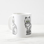Mug Illustration de chat persan de couleur chinchilla (Devant gauche)