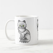 Mug Illustration de chat persan de couleur chinchilla (Gauche)
