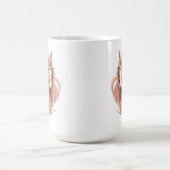 Mug Illustration de cheval floral (Centre)
