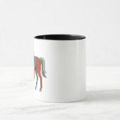 Mug Illustration de cheval géométrique mangeant une ca (Centre)