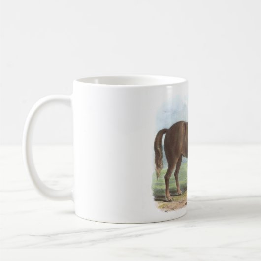 Mug Illustration de cheval lourd, Suffolk Punch (Gauche)