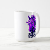 Mug Illustration de cheval violet vibrant (Devant droit)