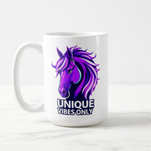 Mug Illustration de cheval violet vibrant
