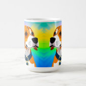 Mug 🐶 Illustration de chien Beagle de dessin animé 🐶 (Centre)