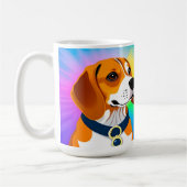 Mug 🐶 Illustration de chien Beagle de dessin animé 🐶 (Gauche)