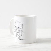 Mug illustration de chien Bouledogue français mign (Devant gauche)