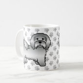 Mug Illustration de chien de dessin animé mignon Havan (Devant gauche)
