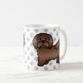 Mug Illustration de chien de dessin animé mignon Havan (Devant droit)
