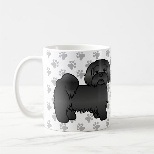 Mug Illustration de chien de dessin animé mignon Lhass (Gauche)
