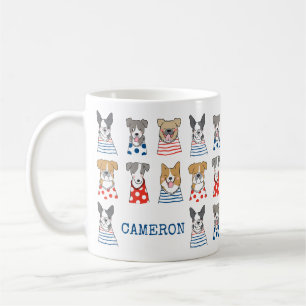 Mug Illustration de chien drôle mignon Whimsical Perso
