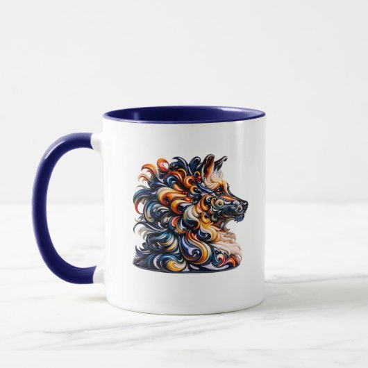 Mug Illustration de chien imaginaire (Gauche)