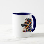 Mug Illustration de chien imaginaire (Devant droit)