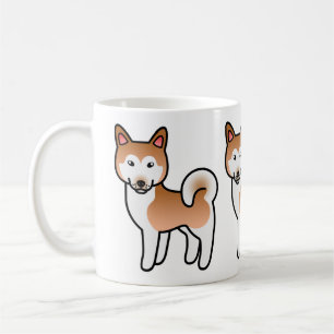 Mug Illustration de chien Malamute d'Alaska rouge et b