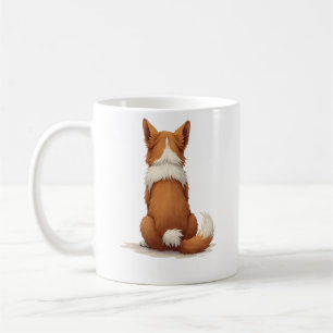 Mug Illustration de chien vue arrière vintage sur fond