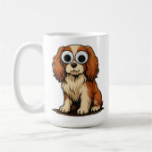 Mug Illustration de chiot aux yeux globuleux mignons (Gauche)