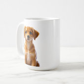 Mug Illustration de chiot brun mignon (Devant gauche)