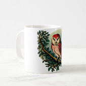 Mug Illustration de chouette de dessin animé à l'aspec (Devant gauche)