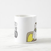 Mug Illustration de citation de buveur de café mignon (Centre)