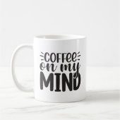 Mug Illustration de citation de buveur de café mignon (Gauche)