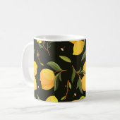 Mug Illustration de citron : Motif peint à la main san (Devant gauche)