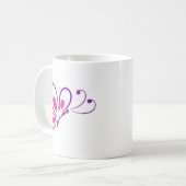 Mug Illustration de contour de papillon | Art linéaire (Devant gauche)