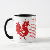 MUG ILLUSTRATION DE COQ DU ZODIAQUE PAPERCUT (Gauche)