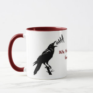 Mug Illustration de corbeau noir - Conception d'art de
