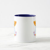 Mug Illustration de Corgi Mignon Orange Brillante (Centre)
